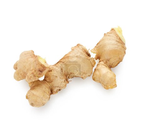 Photo for Ginger root isolated on white background. Food ingredient - Royalty Free Image