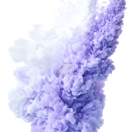 Photo for Photo of mixed color paint drop abstract art background over white - Royalty Free Image