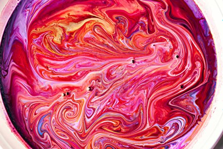 Foto de Foto de pinturas acrílicas abstractas textura. Patrón de remolino fondo creativo - Imagen libre de derechos