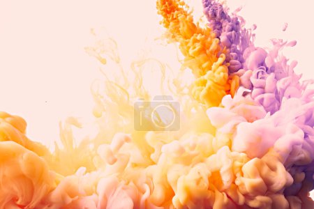 Photo for Abstract acrylic paint splash background. Ink texture backdrop - Royalty Free Image