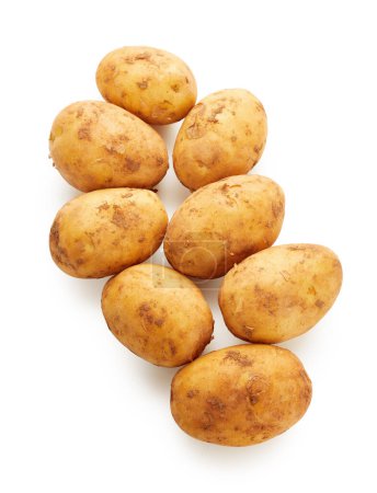 Téléchargez les photos : Pommes de terre isolées sur fond blanc - en image libre de droit