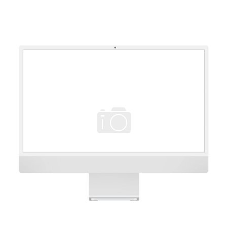 Photo for Mockup computer display isolated on white background - Royalty Free Image