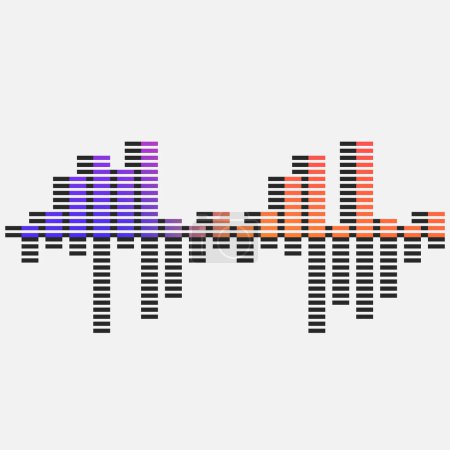 Foto de Pixel sound equalizer pattern illustration technology abstract background - Imagen libre de derechos