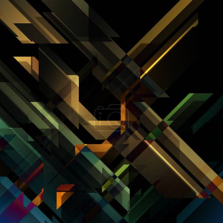 Foto de Dark black contemporary abstract technology background with glass effect - Imagen libre de derechos