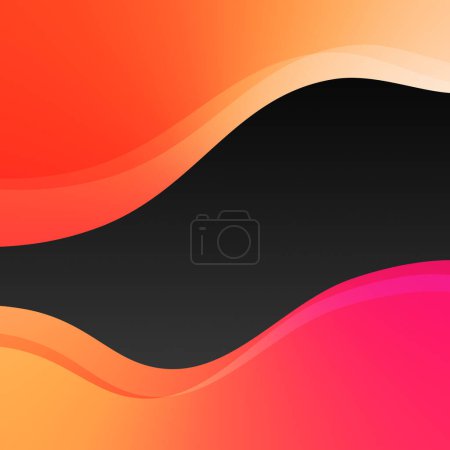 Photo for Vibrant colors abstract wavy lines template background - Royalty Free Image
