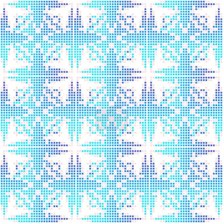 Téléchargez les photos : Pixel point ornement fond abstrait sans couture - en image libre de droit