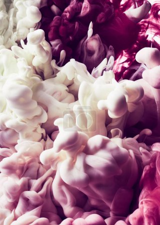 Foto de Fondo de textura abstracta con pinturas mixtas rosas y blancas - Imagen libre de derechos