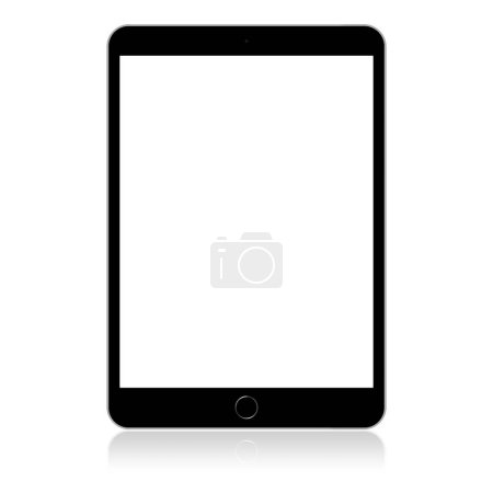 Mockup of wireless device tablet isolated on white background