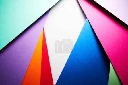 Foto de Textura de espectro colorido abstracto. Fondo de papel de rayas diagonales - Imagen libre de derechos