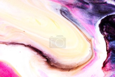 Photo for Flowing paint texture. Paper marbling abstract background - Royalty Free Image
