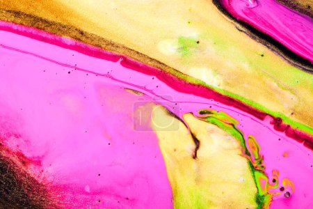 Photo for Flowing paint texture. Paper marbling abstract background - Royalty Free Image