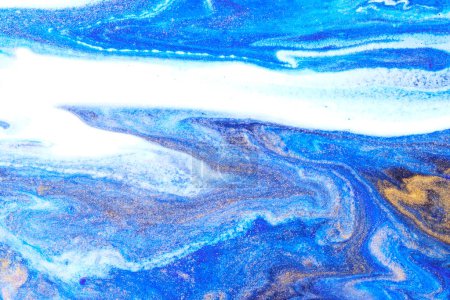 Téléchargez les photos : Papier bleu marbré texture abstraite fond - en image libre de droit