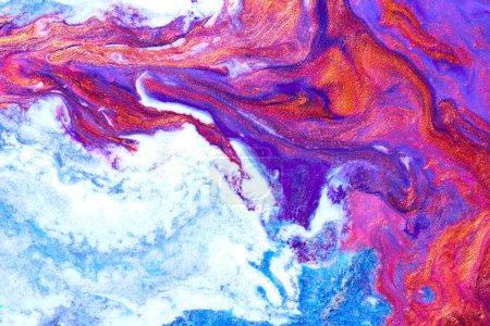 Foto de Pinta la textura en tonos púrpura. Papel jaspeado fondo abstracto - Imagen libre de derechos