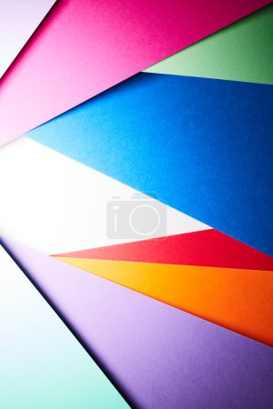 Photo for Multicolored striped geometric abstract background - Royalty Free Image