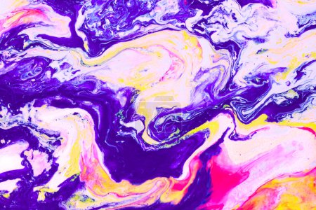 Photo for Flowing paint texture. Marbling abstract background - Royalty Free Image