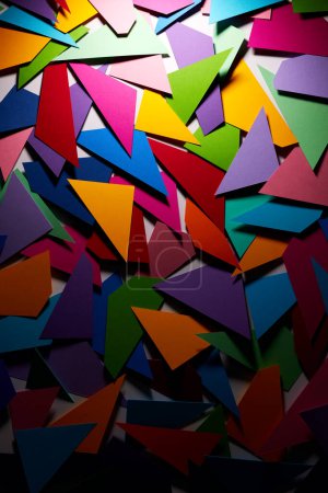 Photo for Origami paper texture abstract background with triangles - Royalty Free Image