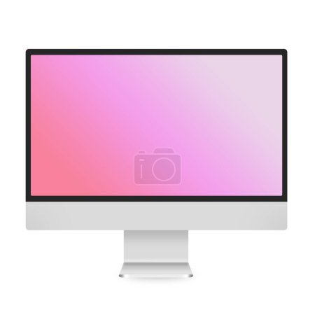 Photo for Mockup computer display isolated on white background - Royalty Free Image