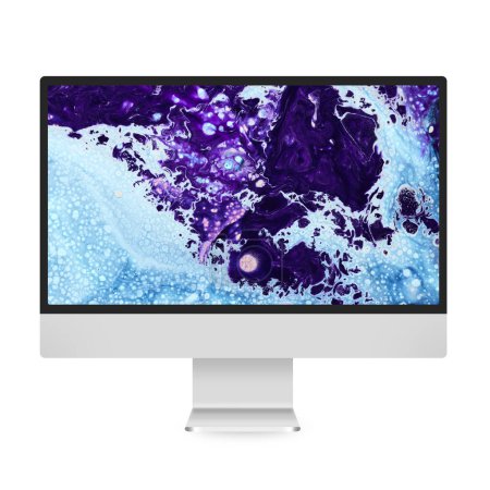 Foto de Mockup computer display isolated on white background - Imagen libre de derechos