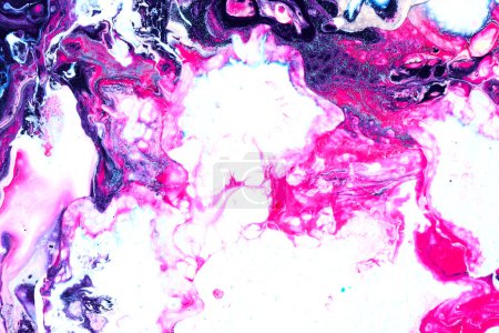 Photo for Pink flowing paint texture. Marbled paper abstract background - Royalty Free Image