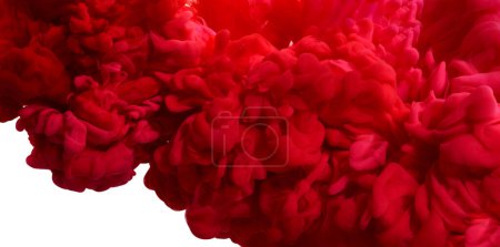 Photo for Spilled red and magenta paint pigment texture - Royalty Free Image