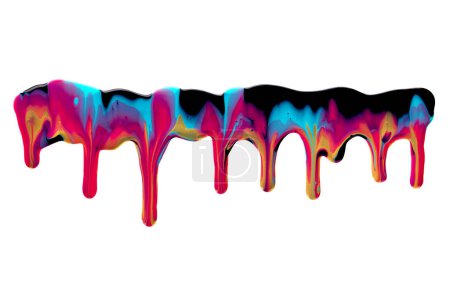 Photo for Grunge graffiti paint drip isolated on white background - Royalty Free Image