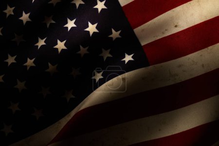 Foto de Bandera vintage de fondo de los Estados Unidos de América. Día de la Independencia - Imagen libre de derechos
