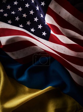 Foto de Estados Unidos de América apoya a Ucrania. Concepto de fondo - Imagen libre de derechos