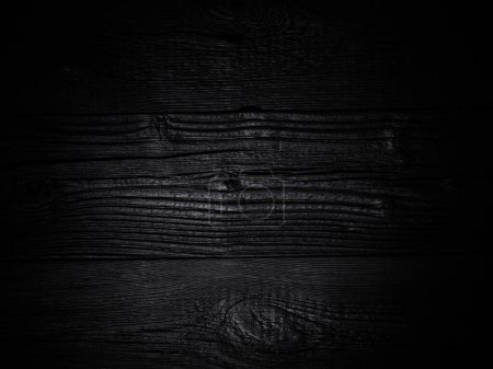 Photo for Dark black burned wooden planks background - Royalty Free Image
