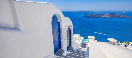 Photo for View from villa to the seaside, Santorini. - Royalty Free Image