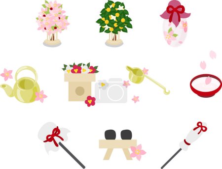 A cute icon set to celebrate the wonderful Doll's Festival (Hinamatsuri)