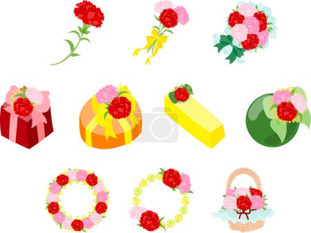 The cute and wonderful icon set to convey gratitude and blessings on Mother's Day