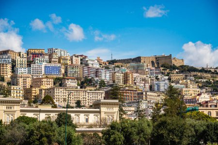 Photo for City of Naples seen from the seafront of Naples in Italy - Royalty Free Image