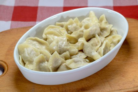 Photo for Homemade dumplings on background, close up - Royalty Free Image