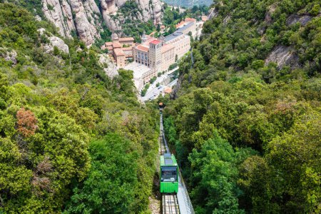 Foto de Montserrat Abbey Monastery Barcelona Spain Catalonia cable car travel traveling view travelling - Imagen libre de derechos