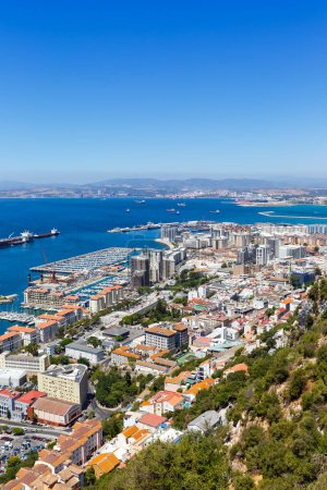 Téléchargez les photos : Gibraltar port town portrait format Mediterranean Sea travel traveling - en image libre de droit