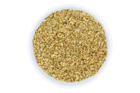Téléchargez les photos : Tarragon spice herb from above bowl isolated on a white background - en image libre de droit
