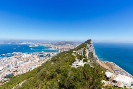 Téléchargez les photos : Gibraltar The Rock Mediterranean Sea travel traveling town overview travelling - en image libre de droit
