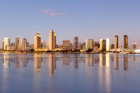 Photo for Downtown San Diego skyline with waterfront travel in California in the United States - Royalty Free Image