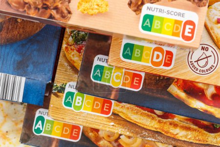 Téléchargez les photos : Nutri Score symbole nutritionnel étiquetage saine alimentation pour les aliments Nutri-Score - en image libre de droit