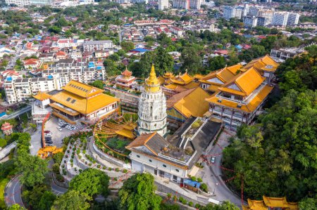 Photo for Kek Lok Si Temple aerial view photo on Penang island in Malaysia - Royalty Free Image