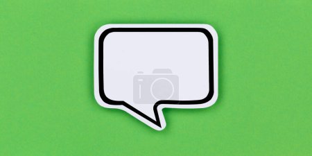 Photo for Speech bubble with copyspace copy space communication concept speak talking panorama - Royalty Free Image