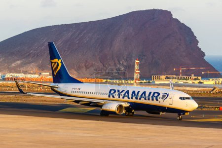 Photo for Tenerife, Spain - September 22, 2022 Ryanair Boeing 737-800 airplane at Tenerife South airport (TFS) in Spain. - Royalty Free Image