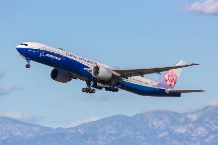 Photo for Los Angeles, United States - November 3, 2022 China Airlines Boeing 777-300(ER) airplane in the Boeing special colors at Los Angeles airport (LAX) in the United States. - Royalty Free Image