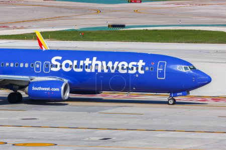 Photo for Chicago, United States - May 4, 2023: Southwest Boeing 737-800 airplane at Chicago Midway Airport (MDW) in the United States. - Royalty Free Image