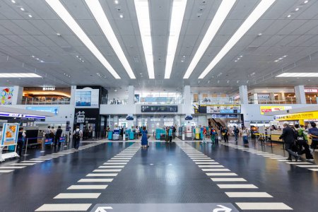 Photo for Kobe, Japan - October 2, 2023: Terminal of Kobe Airport (UKB) in Japan. - Royalty Free Image