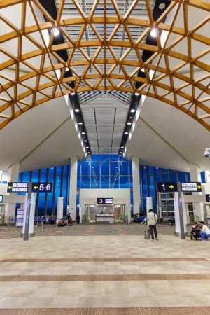 Téléchargez les photos : Oulan-Bator, Mongolie - 23 septembre 2023 : Terminal du nouvel aéroport international d'Oulan-Bator (UBN) en Mongolie. - en image libre de droit