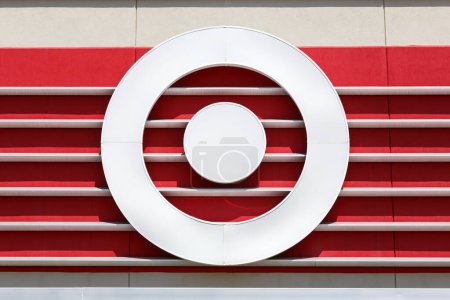 Photo for Grapevine, United States - May 5, 2023: Target logo on a discount department store branch supermarket shop discounter in Grapevine, United States. - Royalty Free Image