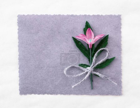 Photo for Spring card with delicate spring flower with copy space - Royalty Free Image