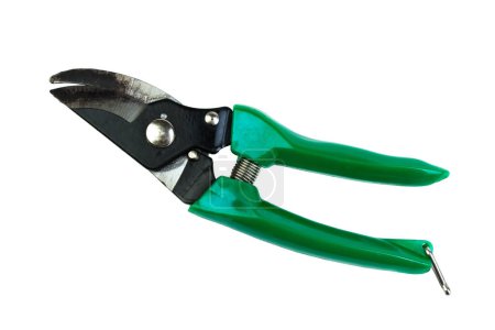 Photo for Pruner isolated on a white background. Tool. Top view - Royalty Free Image