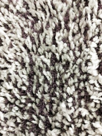 Foto de Una alfombra hermosa y esponjosa. Copiar espacio. Piso tendido, vista superior - Imagen libre de derechos